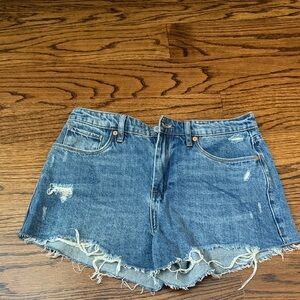 Blank NYC Distressed Blue Jean Shorts